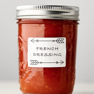 Healthy Homemade French Dressing Recipe in mason jar