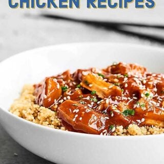 Easy Crockpot Chicken Recipes for dinner! Everything from soups, stews, chilis; chicken with Asian flavor; and chicken with Mexican twists! showmetheyummy.com #crockpot #slowcooker #chicken